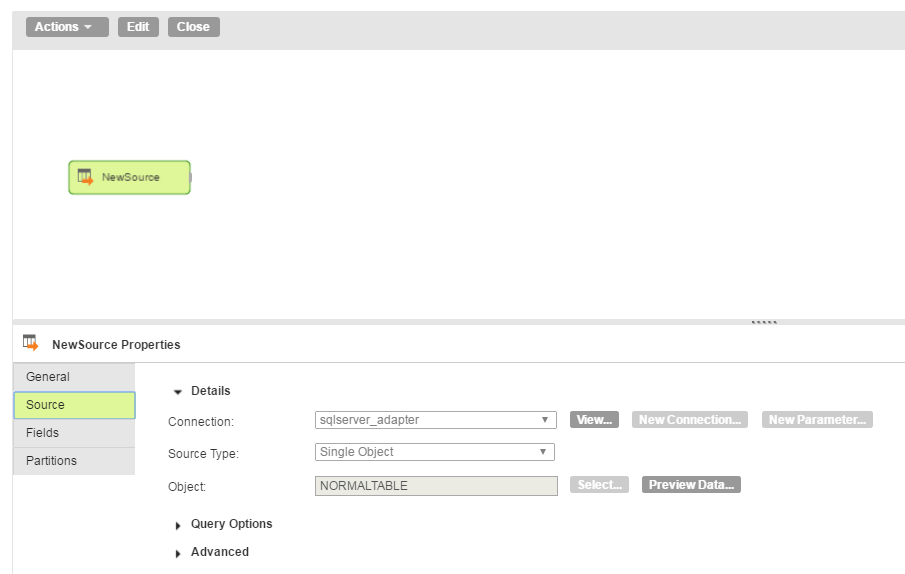 select source for mapping