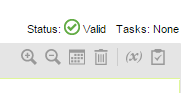 This image shows the status area, where Informatica Cloud indicates that the mapping is valid. The status area appears above the toolbar.