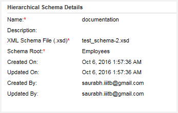 The structure definition details show the properties of the NodeLog structure definition, such as the description, structure definition model, user name, time of creation of the structure definition, and the list of output fields in the structure definition.