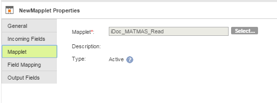 Import the MATMAS mapplet XML file from the <SAP Metadata Utility installation directory>/generatedMappings directory
