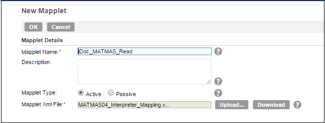 Import the MATMAS04_Interpreter_Mapping Mapplet to Informatica Cloud