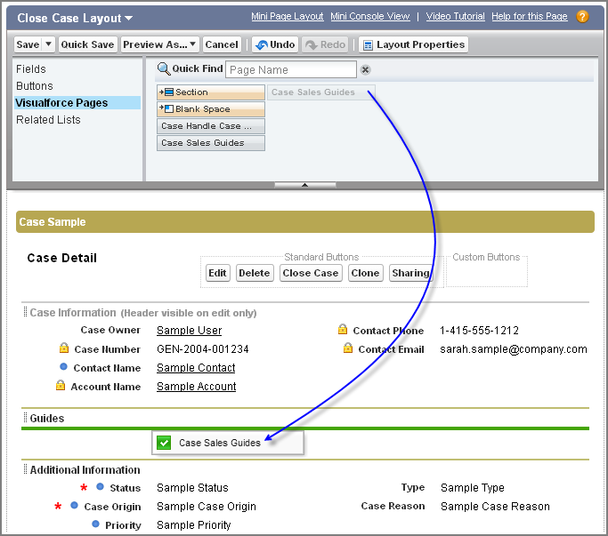 Case Sales Guide dragging