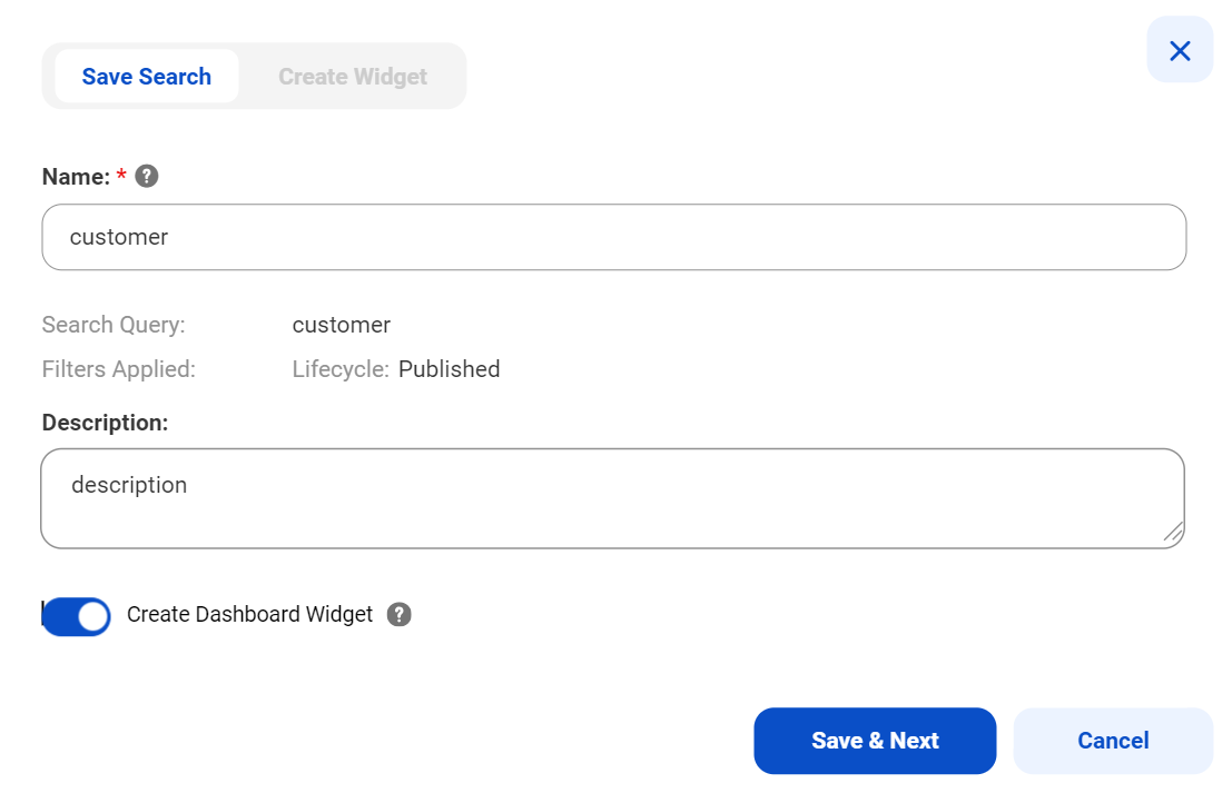 Imade depicting Save Search window.