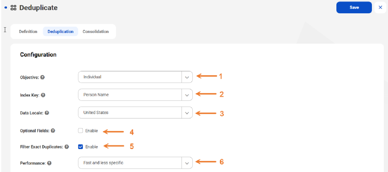 The image depicts the Confiuration panel options.