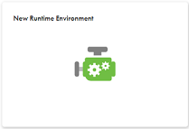 The New Runtime Environment button starts the installation wizard to create a new runtime environment.