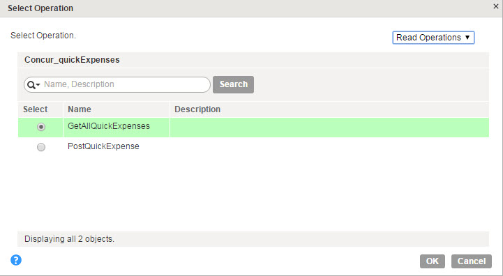 The image displays the GetAllQuickExpenses operations.