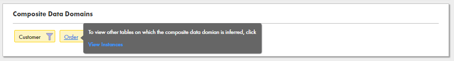 The Composite Data Domain section in the Overview tab of a tabular asset.