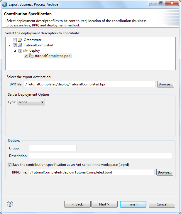 Export Business Process Archive